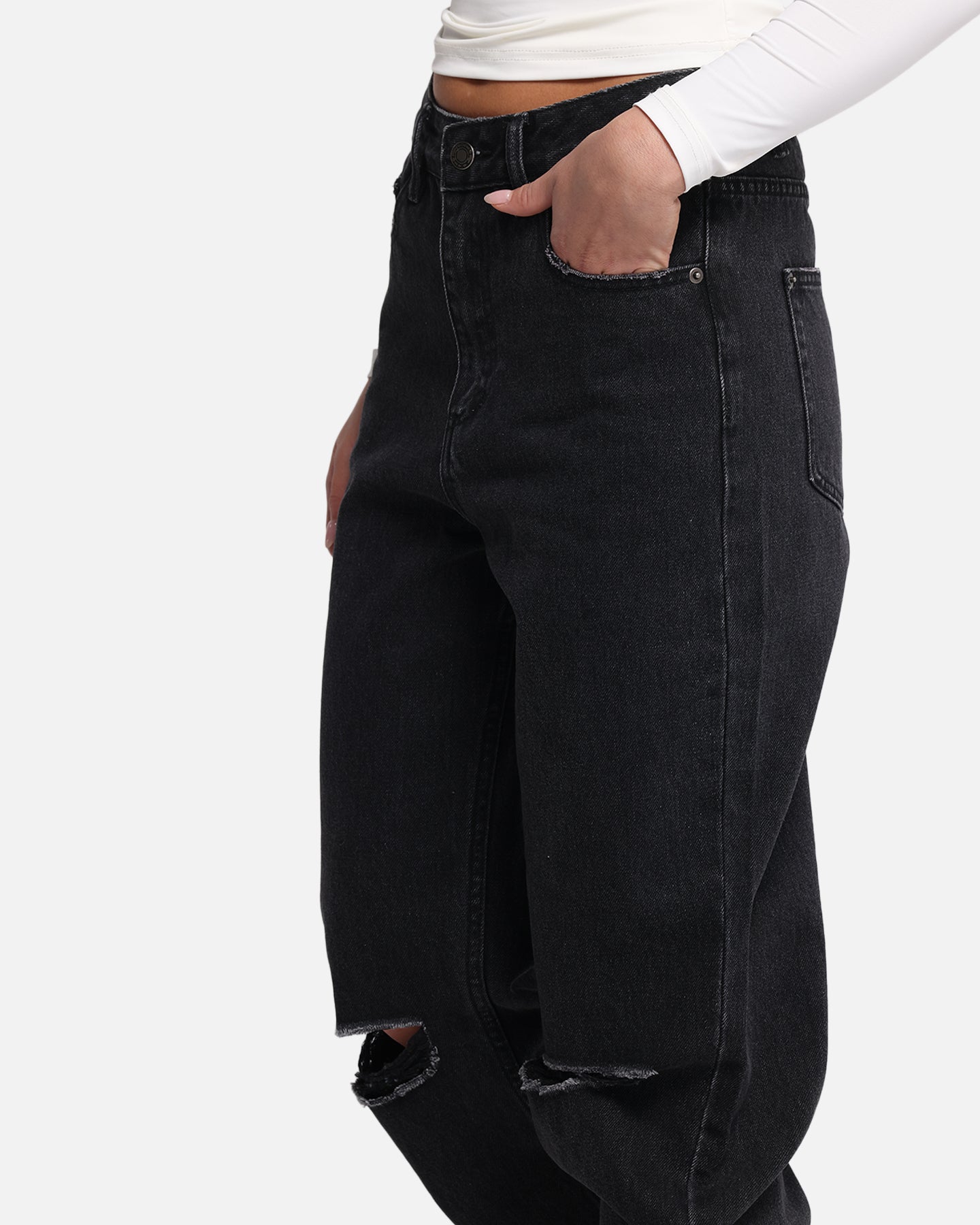 XXIII Women's Straight Leg Jeans Washed Black、mySite、zt4zffjzw