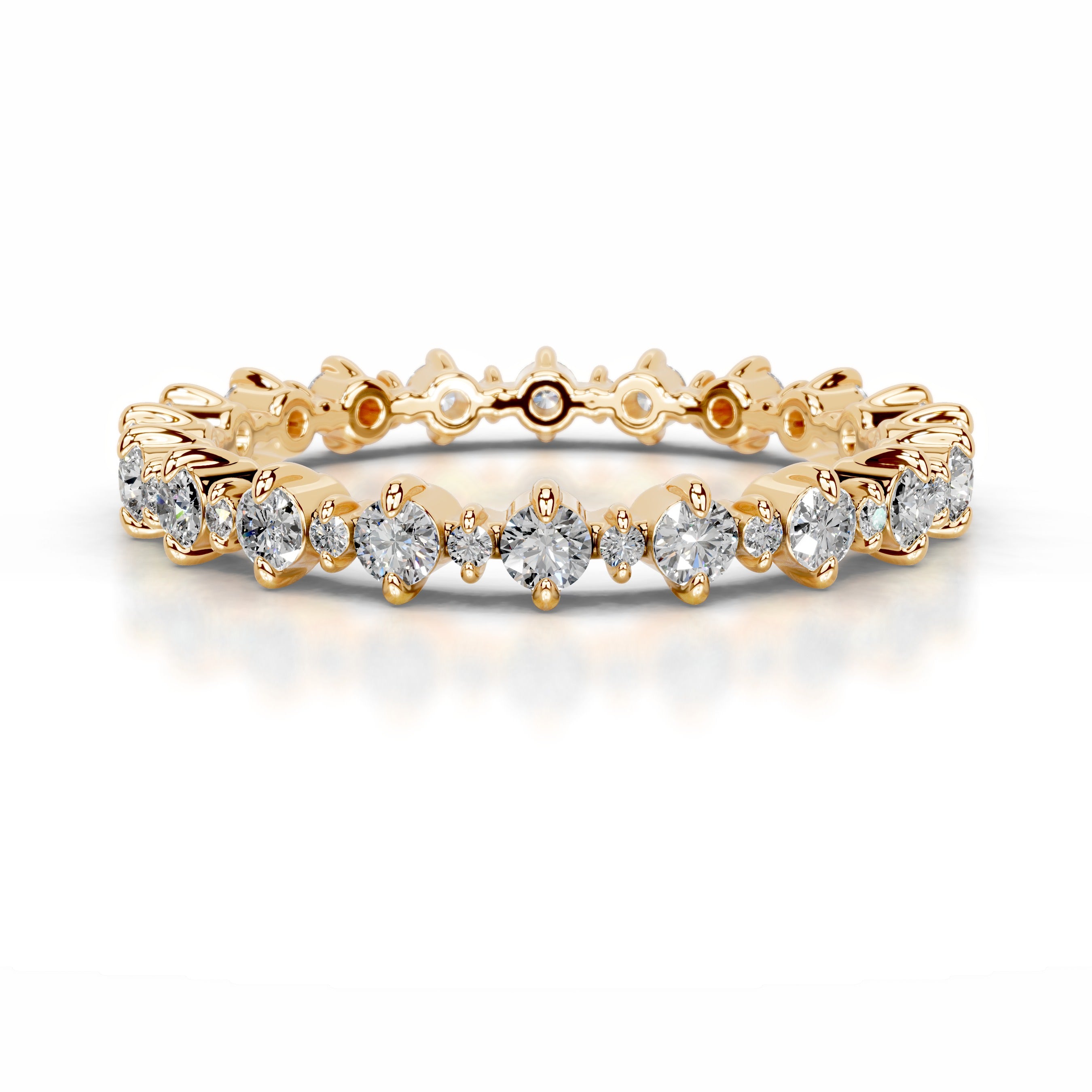 Halle Diamond Wedding band - 18K Yellow Gold、mySite、hinf8tx79