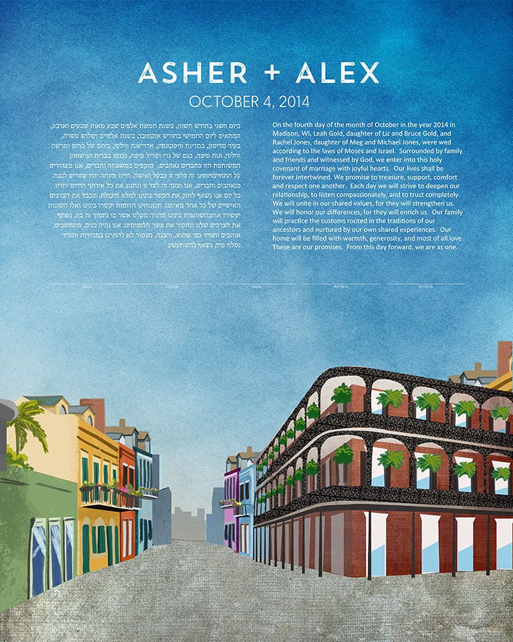  New Orleans Ketubah by Adriana Saipe、mySite、elrpsem3k