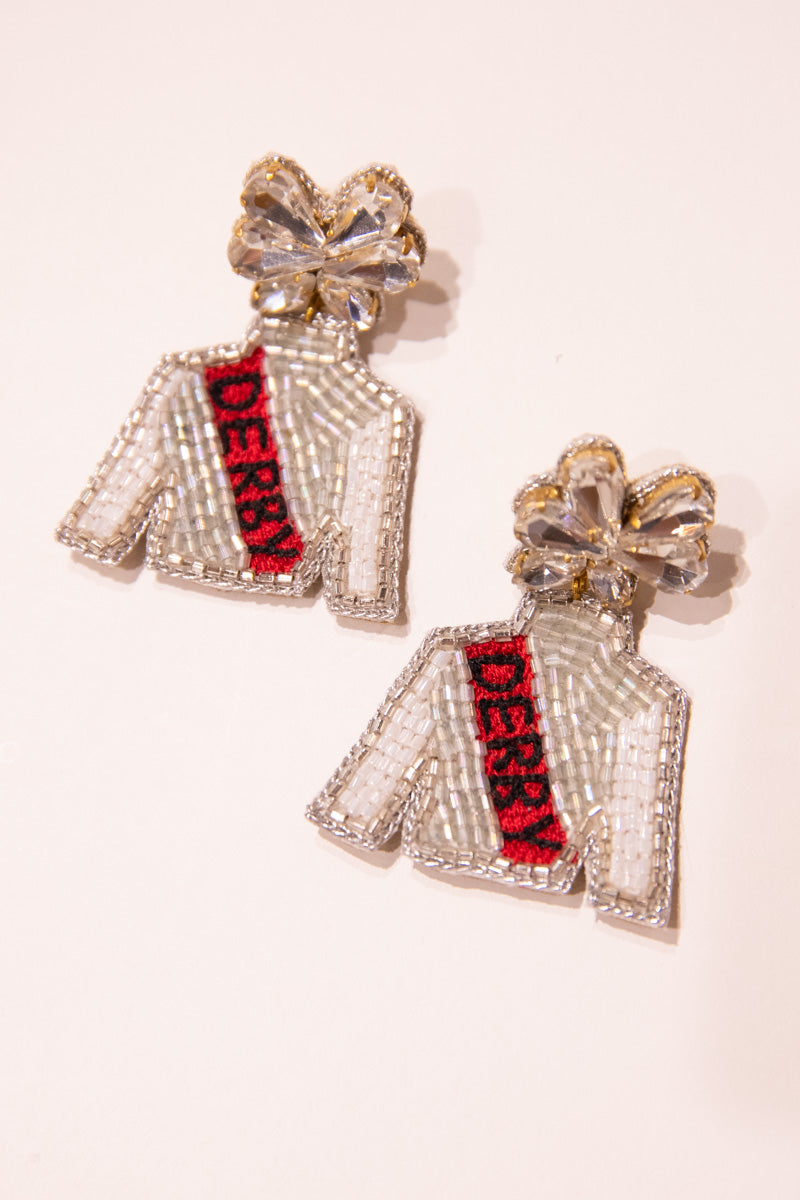 Derby Jockey Silks Earrings - Red Sash、mySite、hinf8tx79