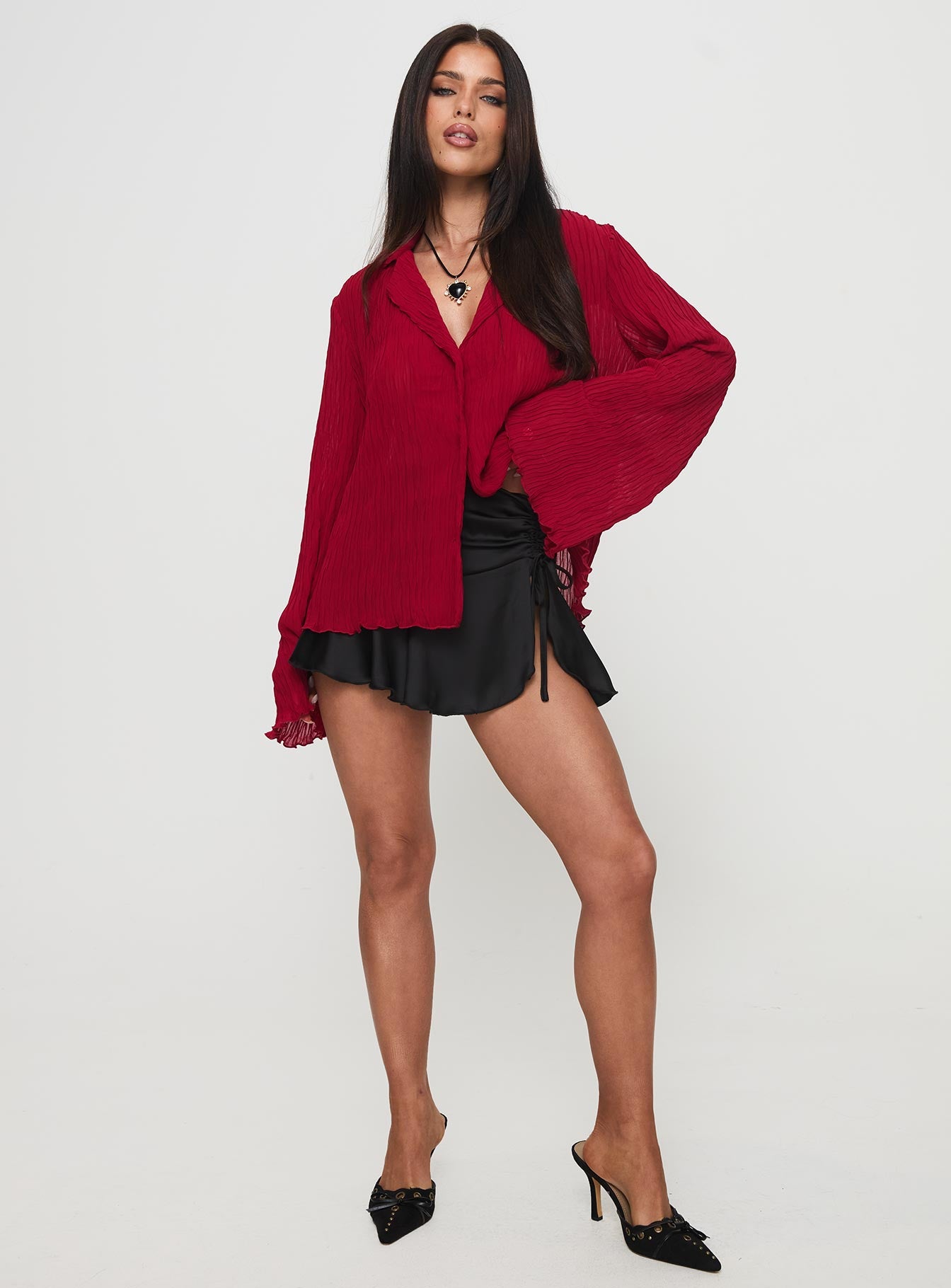 Selma Shirt Burgundy、mySite、solidvoid