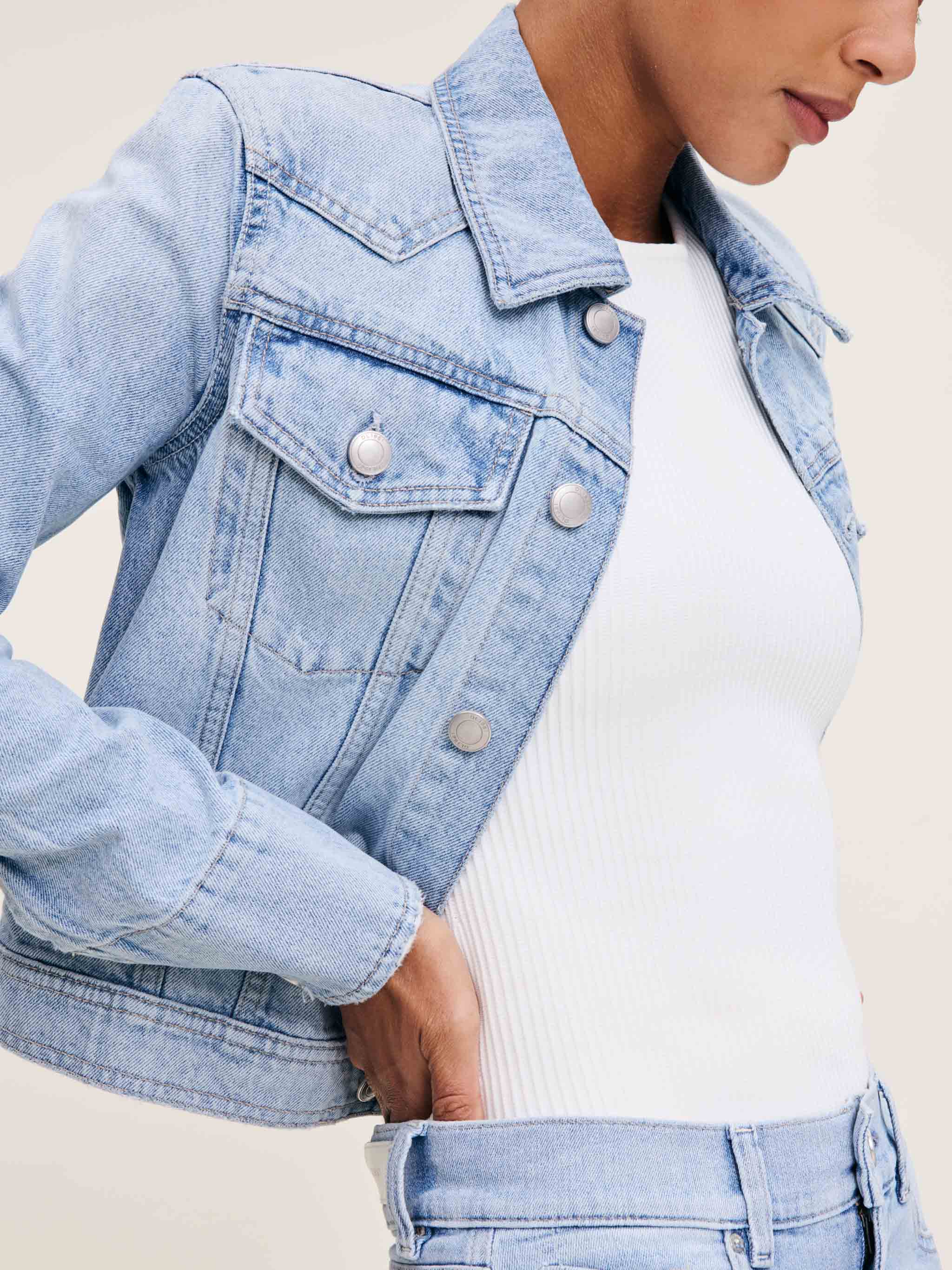 DL1961 Vika Jacket, Blue Mist、mySite、noshort