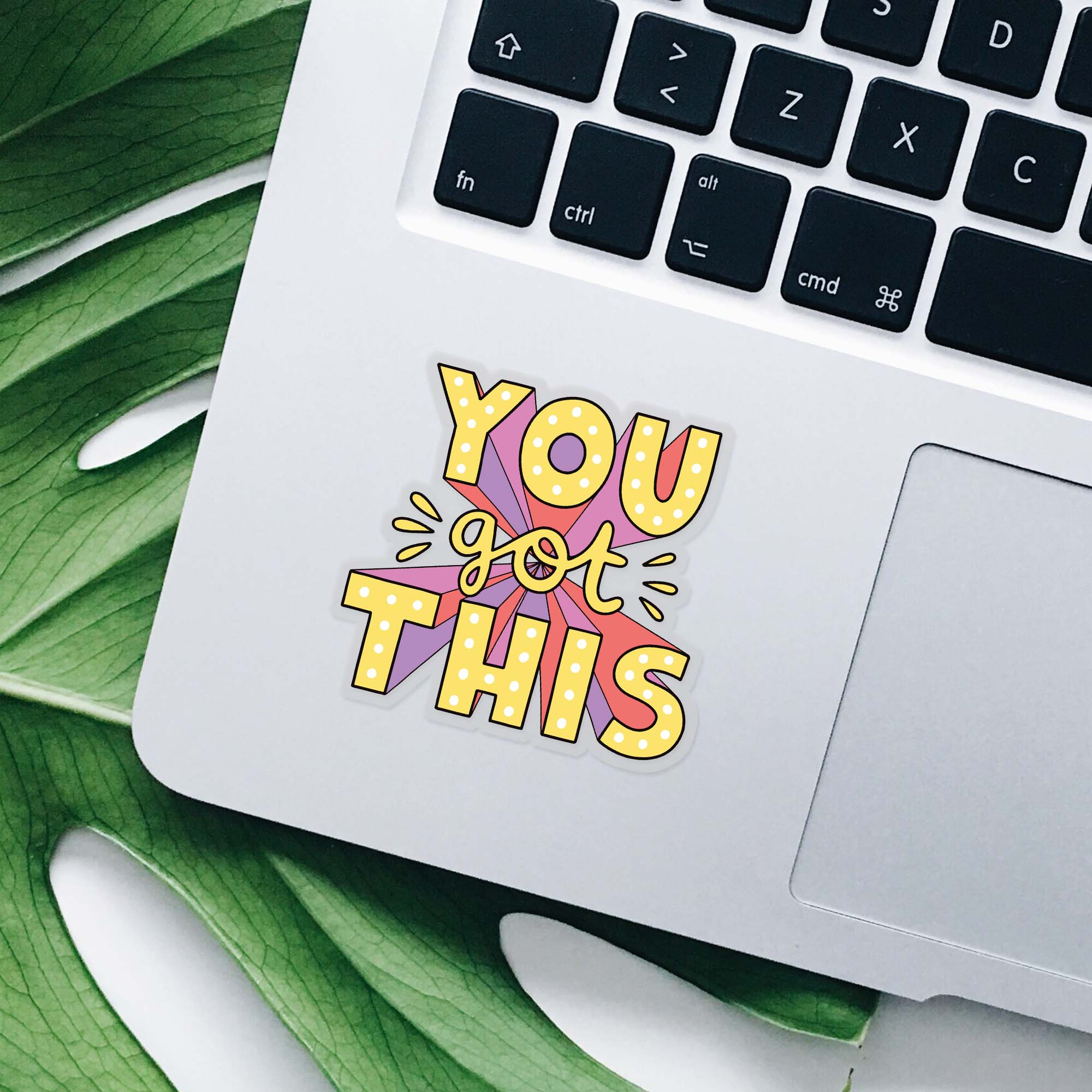  You Got This Bold Lettering Mental Health Clear Sticker、mySite、elrpsem3k
