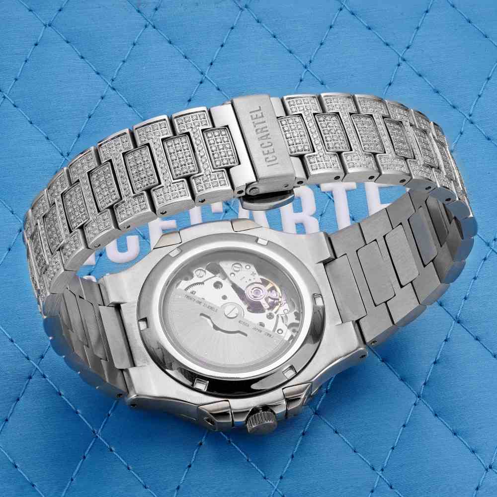 Circle Face Moissanite Watch 14K White Gold、mySite、hinf8tx79