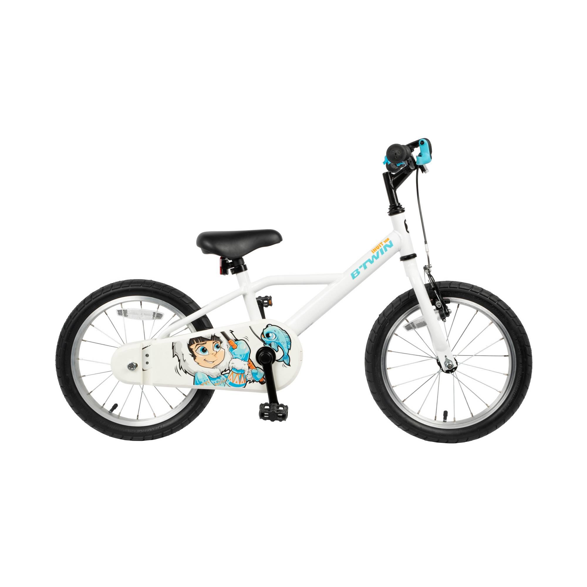 Btwin 100 Frosty Blue Hybrid Bike 16 Kids 3'7 to 4'0