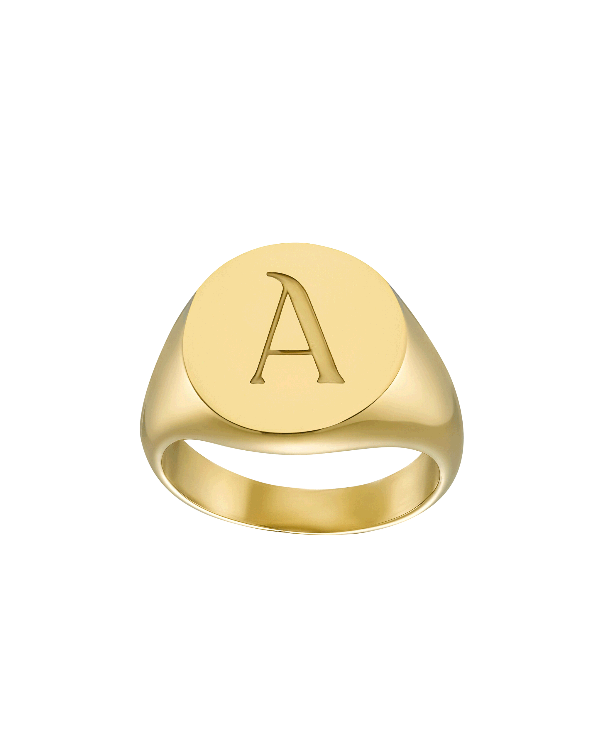 Letter Signet Ring 18ct Gold Vermeil、mySite、botmansion