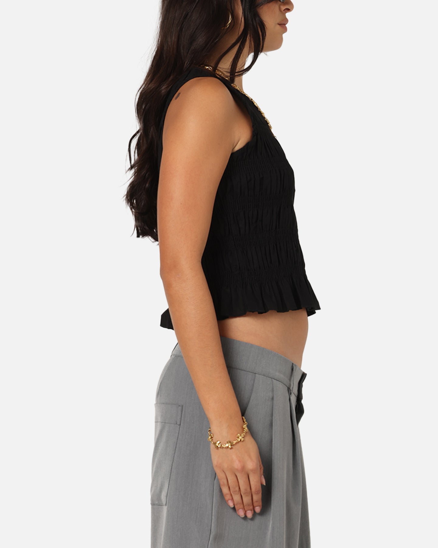 XXIII Women's Shirred Top Black、mySite、zt4zffjzw