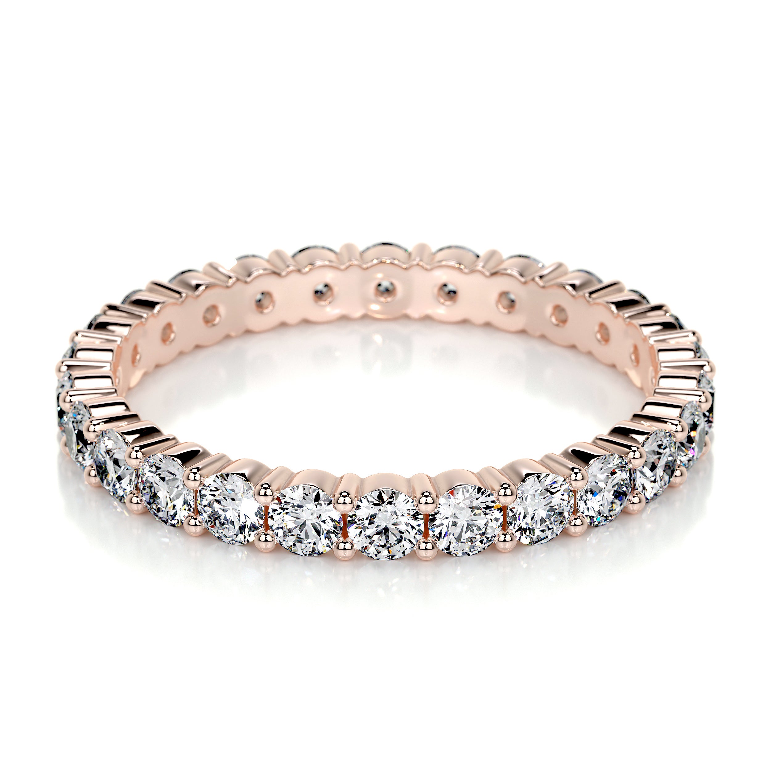 Trinity Lab Grown Eternity Wedding Ring (0.9 Carat) -14K Rose Gold、mySite、hinf8tx79