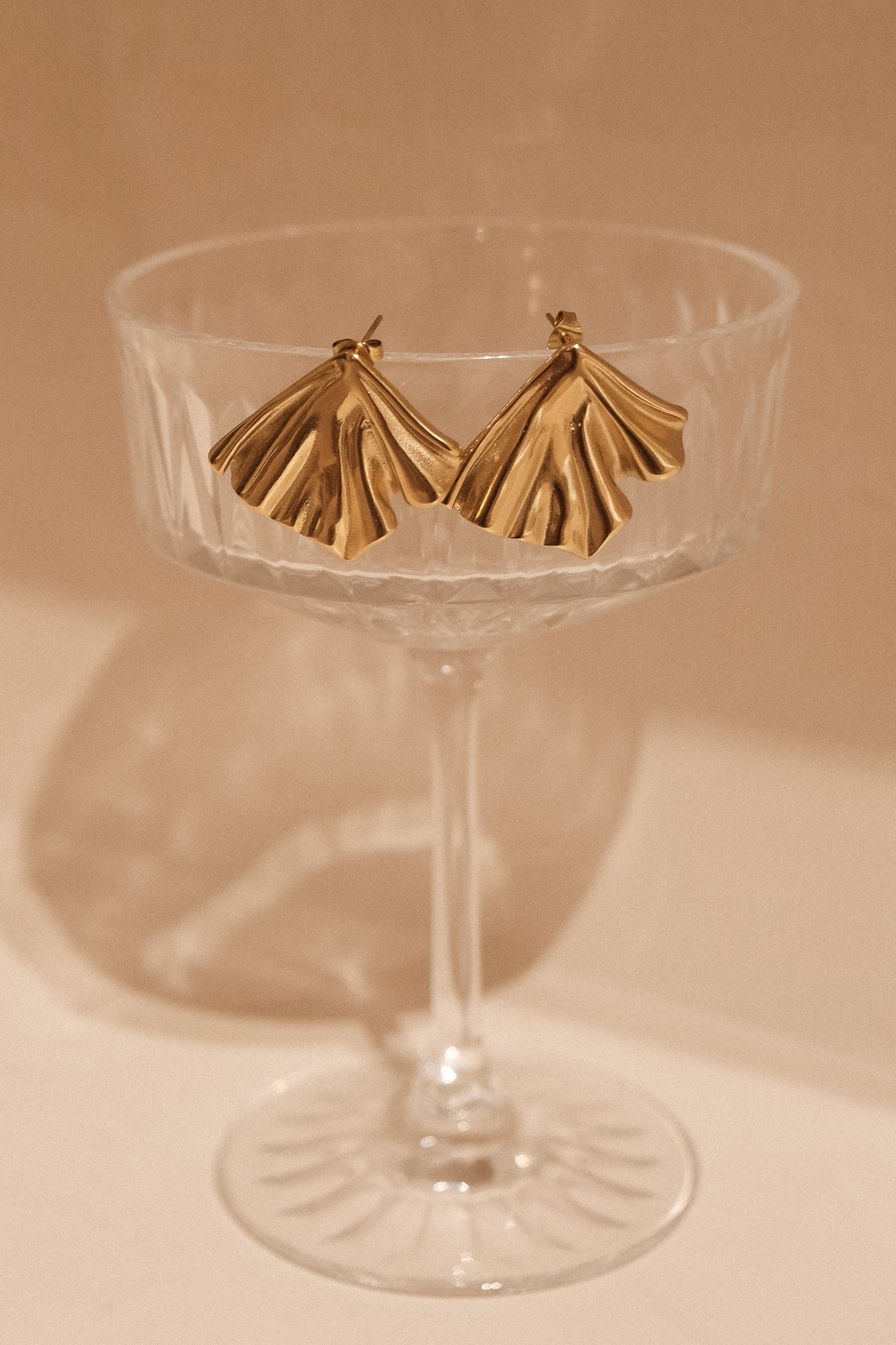 Willa Draped Earrings - Gold、mySite、solidvoid
