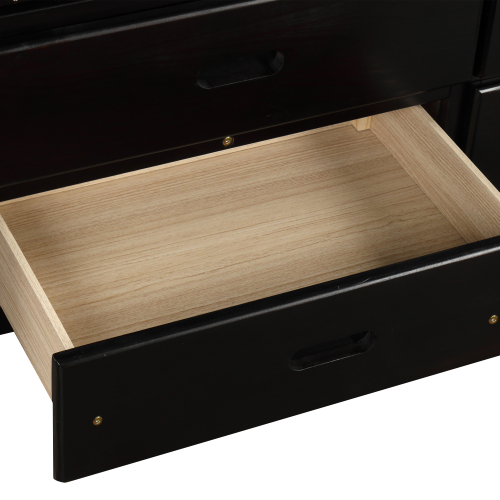 Orisfur. Twin Size Platform Storage Bed Solid Wood Bed with 6 Drawers、、casual