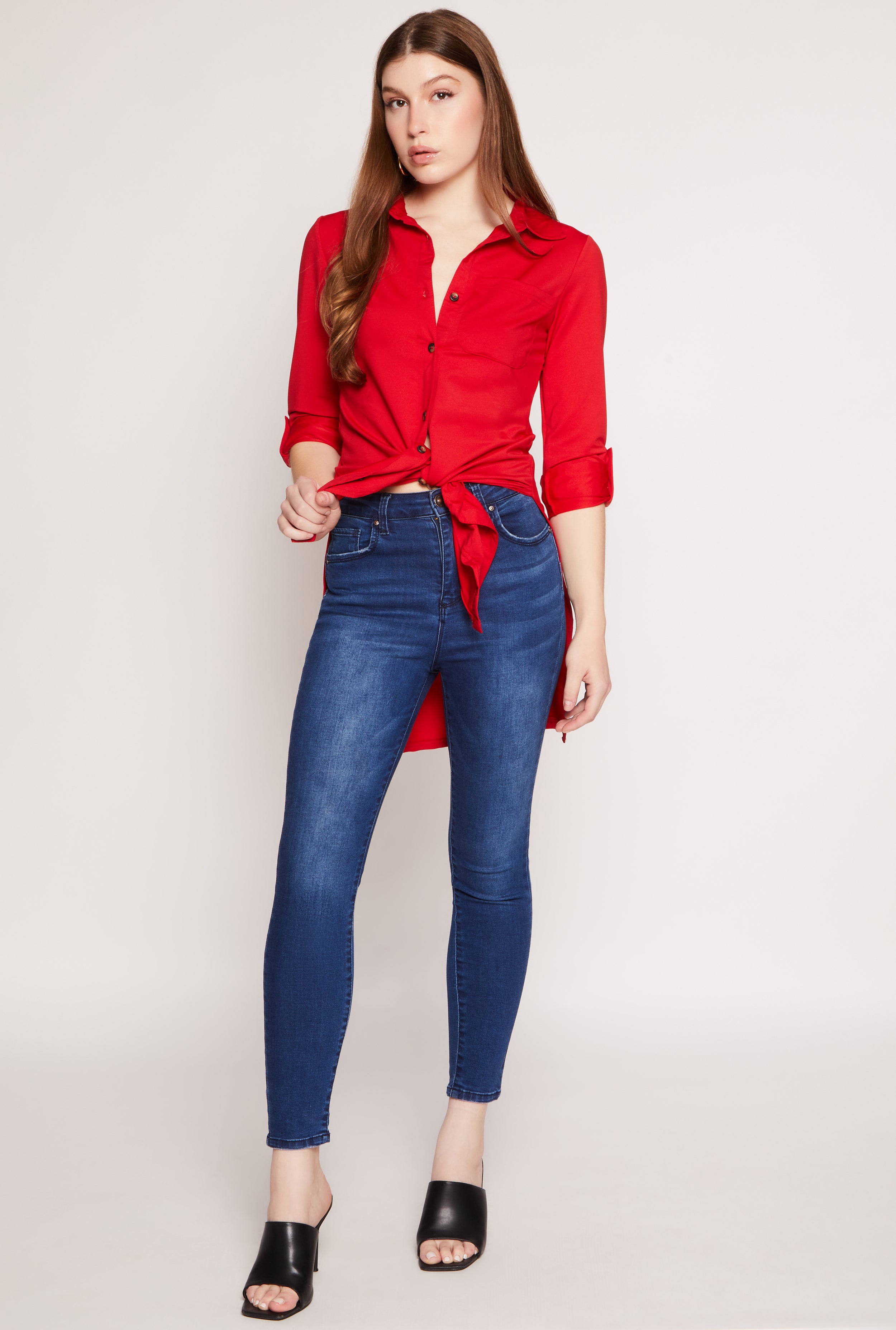 Tie Button Front Shirt、mySite、camillekostekn