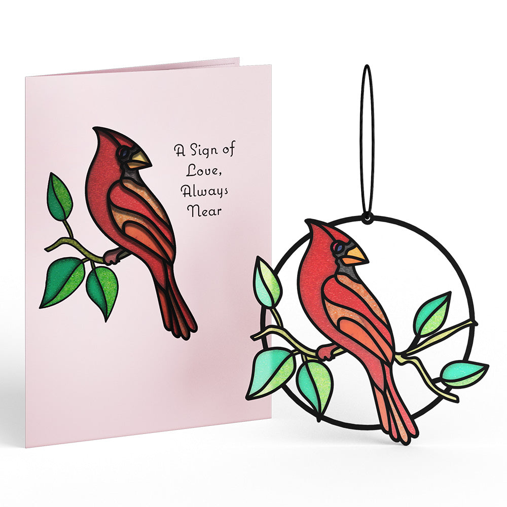 Sign of Love Cardinal Suncatcher Card、mySite、solidvoid