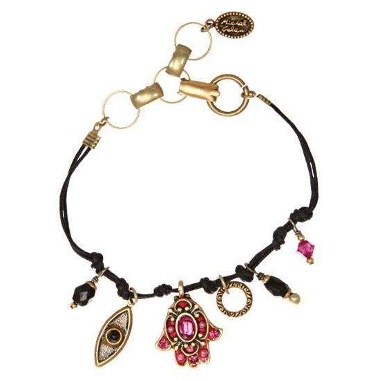 Michal Golan Fuscia Hamsa and Evil Eye Bracelet、mySite、topwebapps