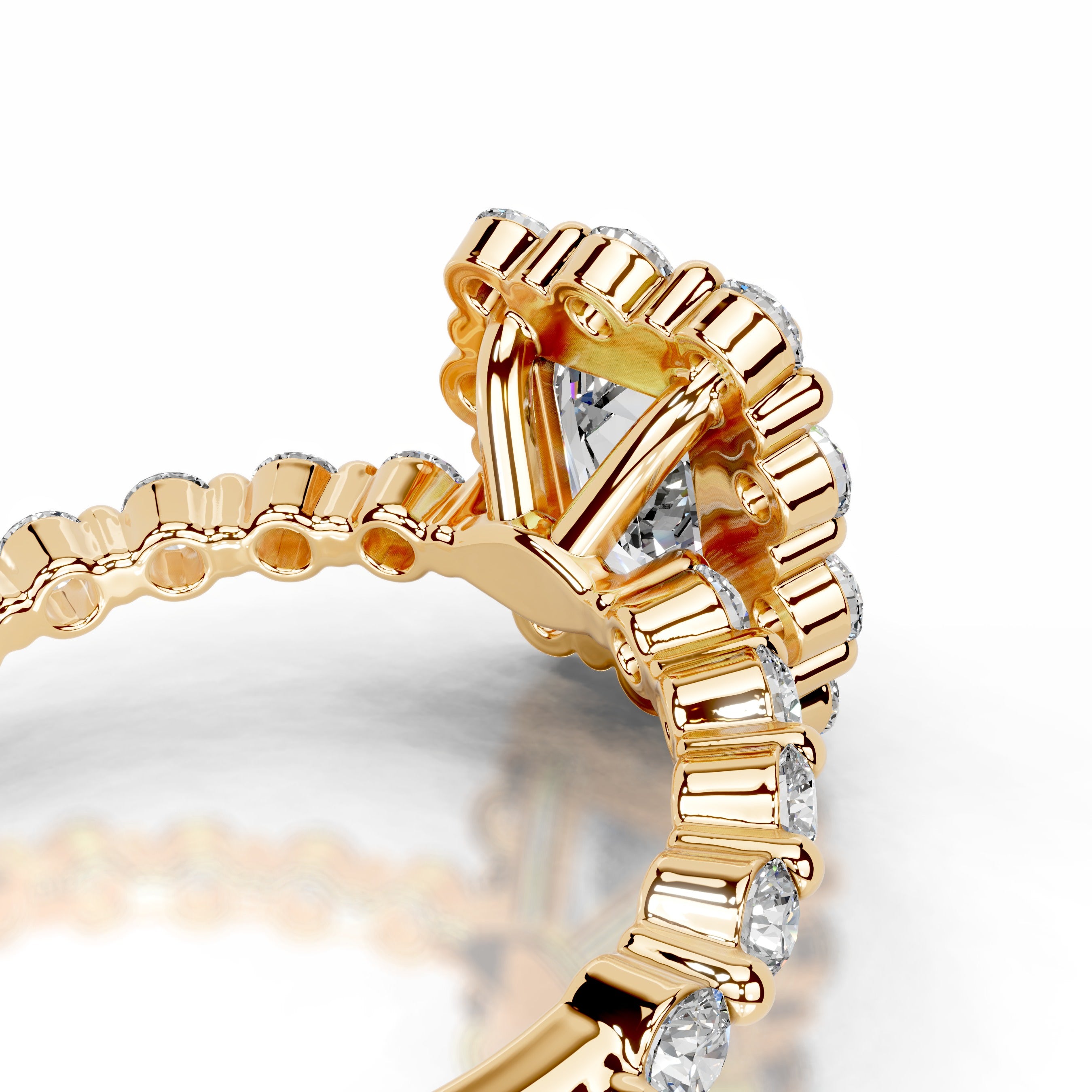 Nels Diamond Engagement Ring - 18K Yellow Gold、mySite、hinf8tx79