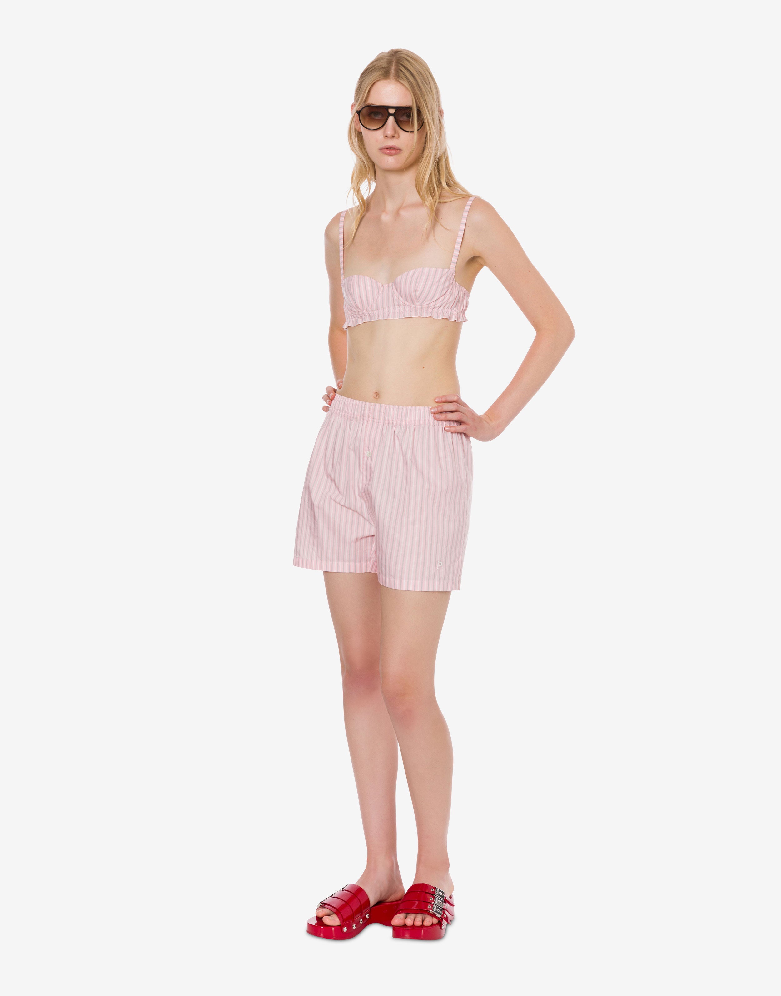 Short in cotone rigato、mySite、aoinhome