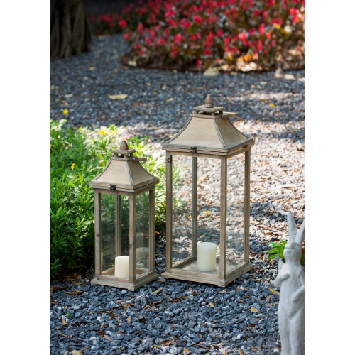 Wooden Candle Lantern Decorative, Hurricane Lantern Holder Decor for Indoor Outdoor, Home Garden Wedding、、xpatfood