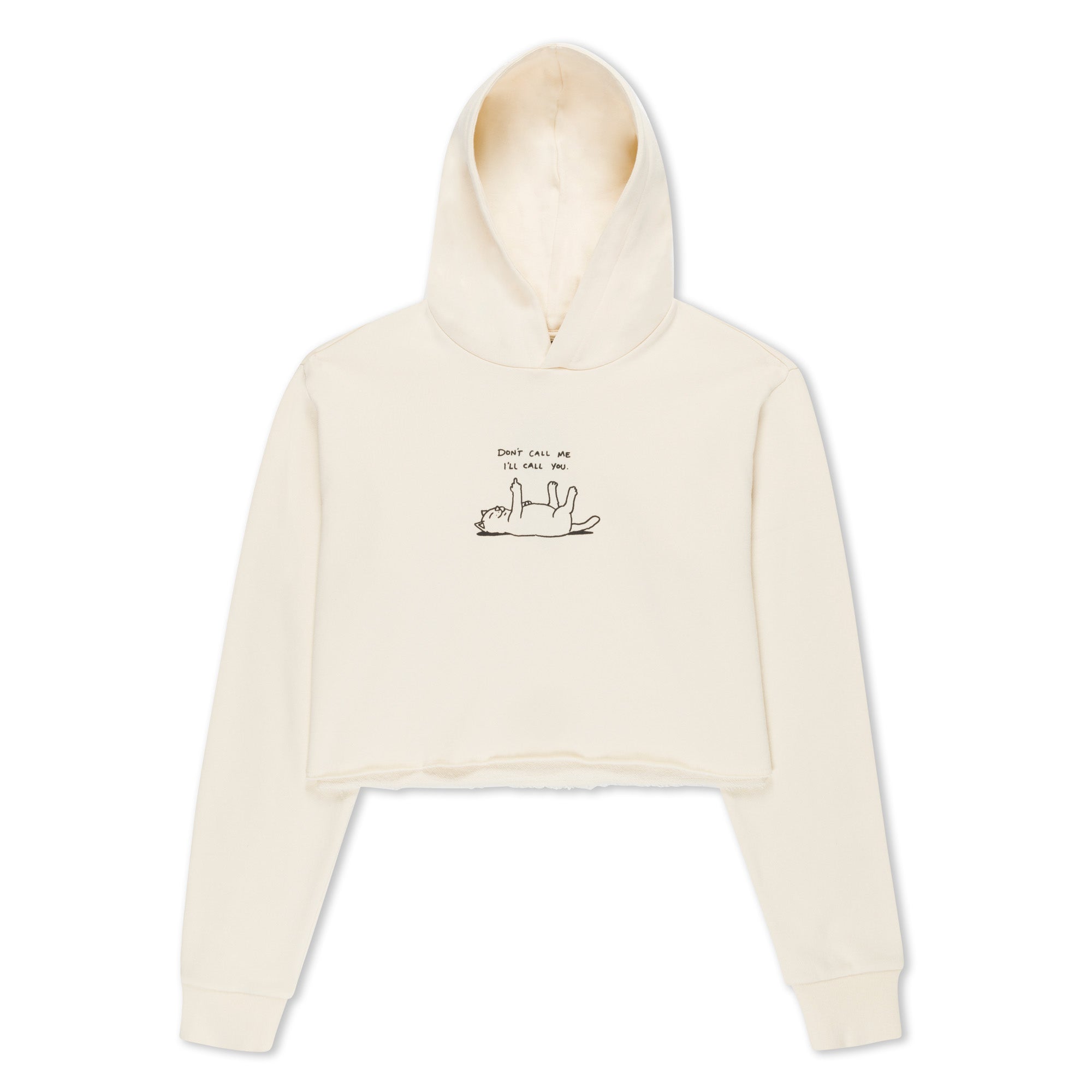  Don't Call Me Cropped Hoodie (Natural)、mySite、merchandisen