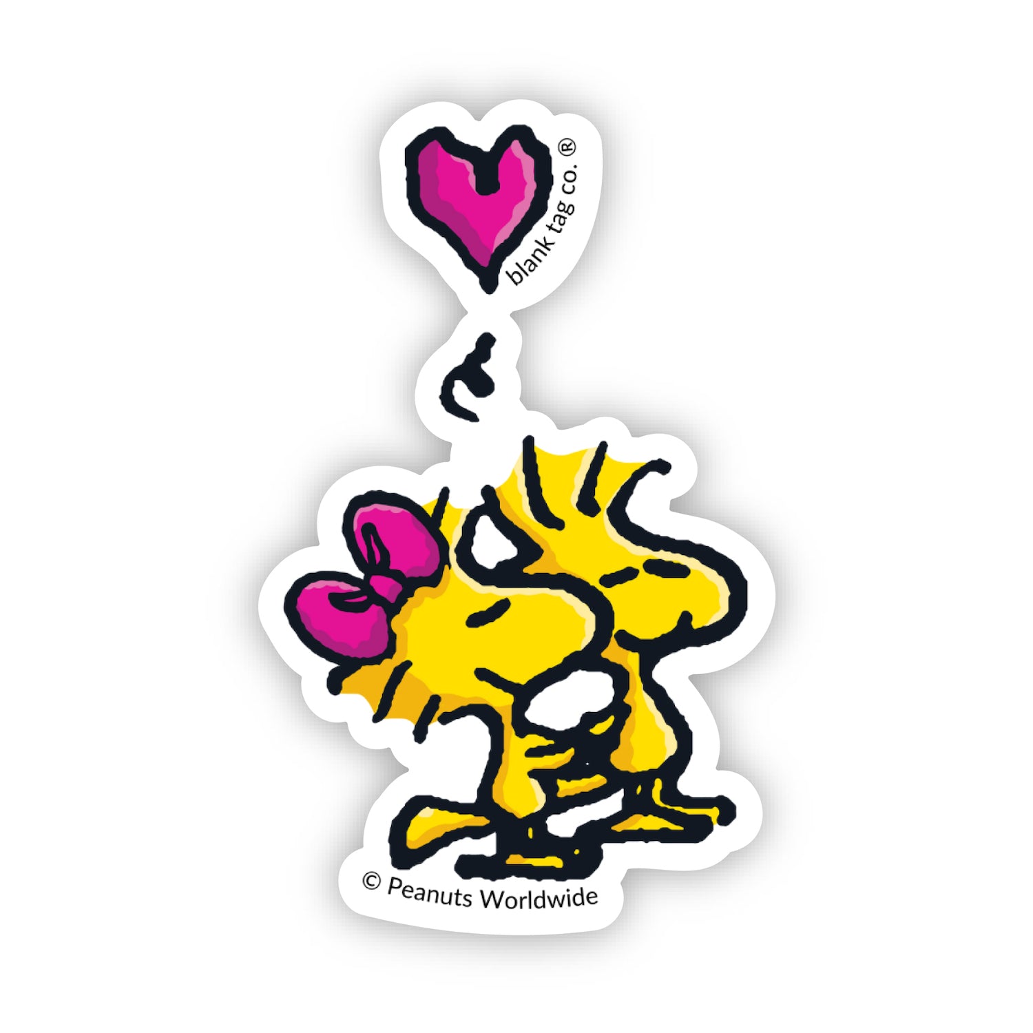  The Peanuts Woodstock in Love Vinyl Sticker Decal、mySite、ghnorth