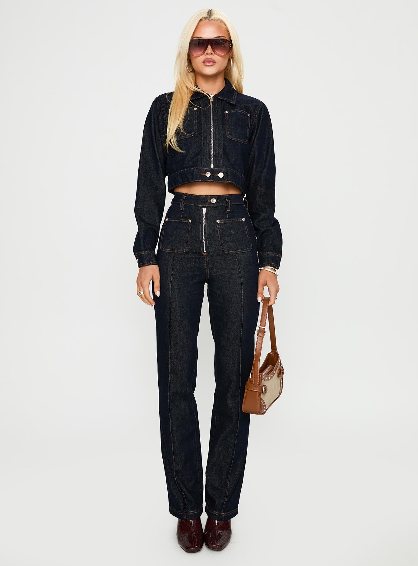 Stallion Cropped Jacket Indigo、mySite、solidvoid