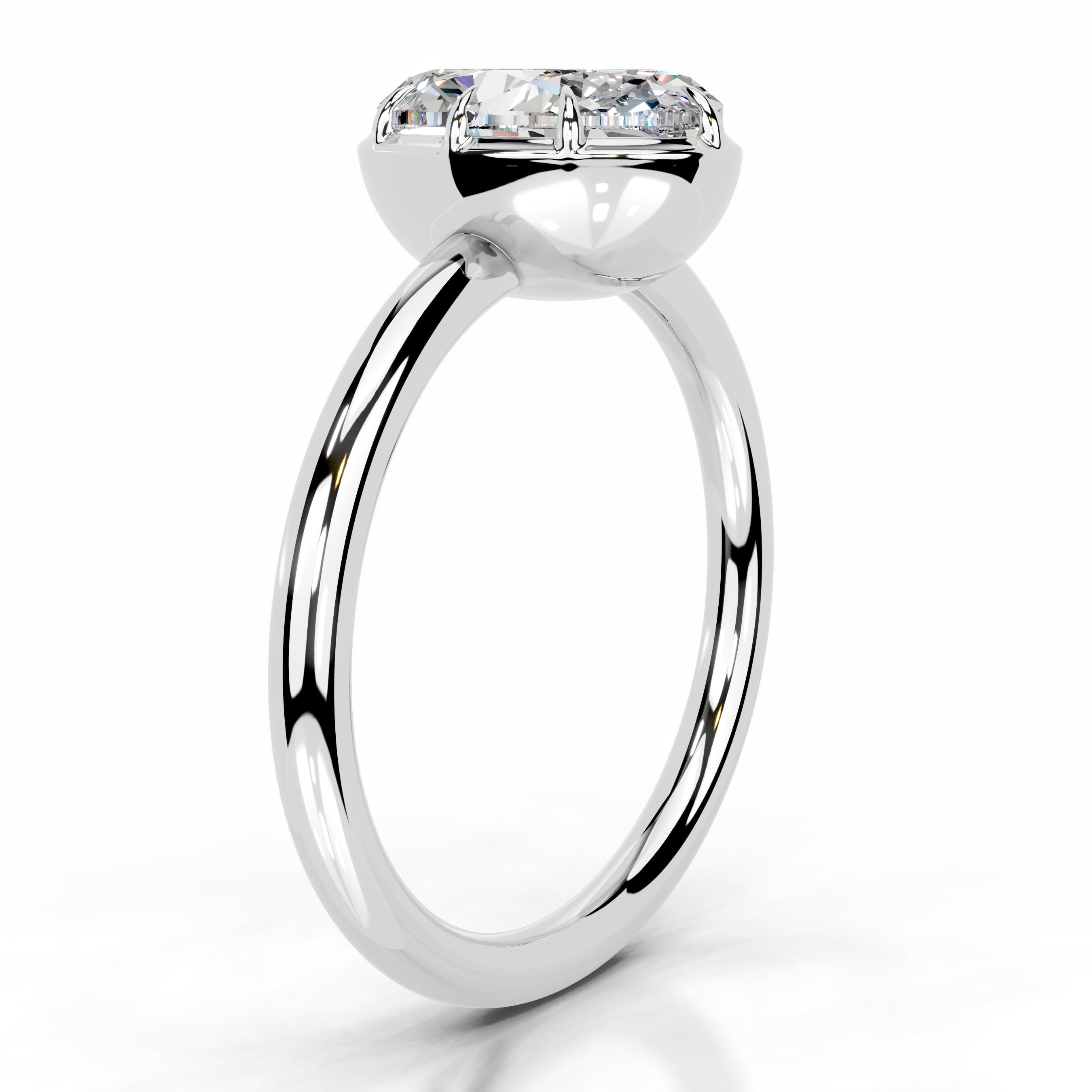 Narcisa Moissanite Ring - 14K White Gold、mySite、hinf8tx79