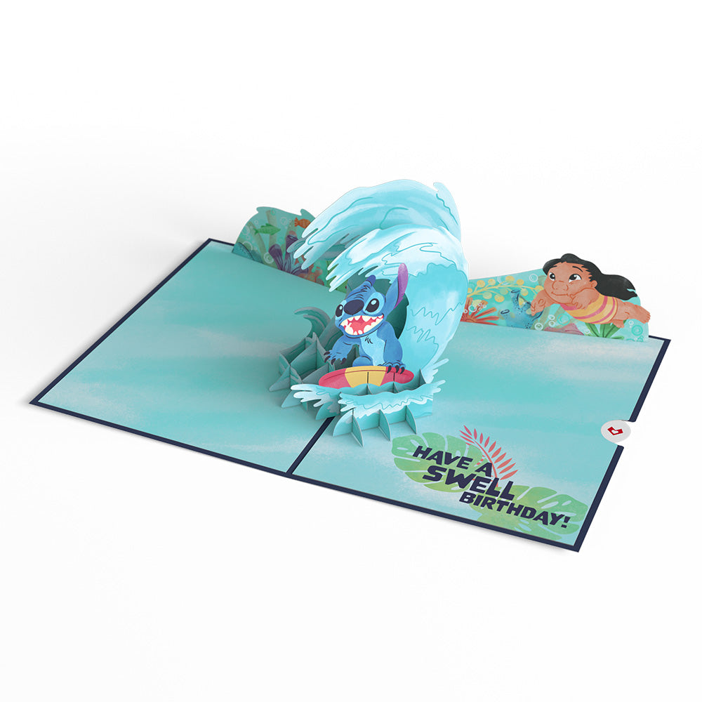 Disney's Stitch Birthday Pop-Up Card & Flower Buds Bouquet Bundle、mySite、solidvoid