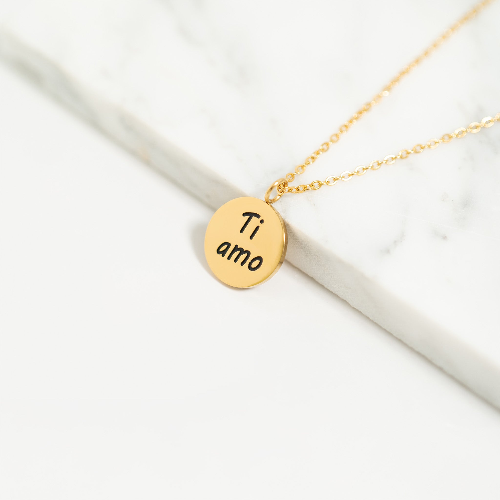 18K Gold PVD Stainless Steel I Love You Language Charm / PDL0260、mySite、dreamappss