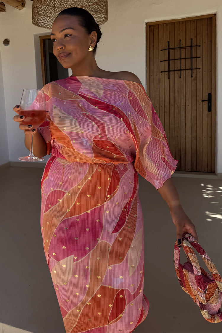 Pink Abstract Tilly Dress Petite、mySite、solidvoid