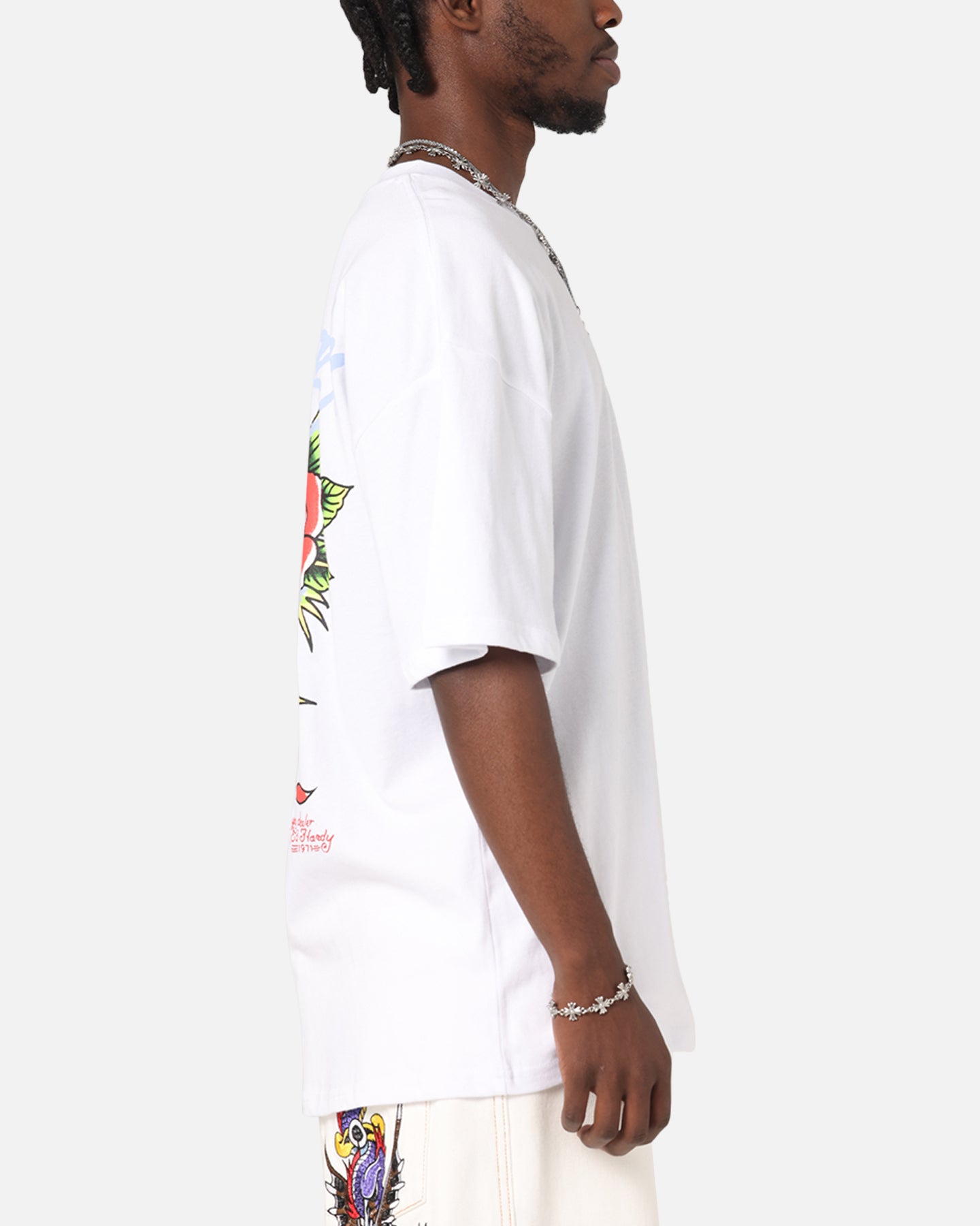 Ed Hardy Death & Bloom T-Shirt White、mySite、zt4zffjzw