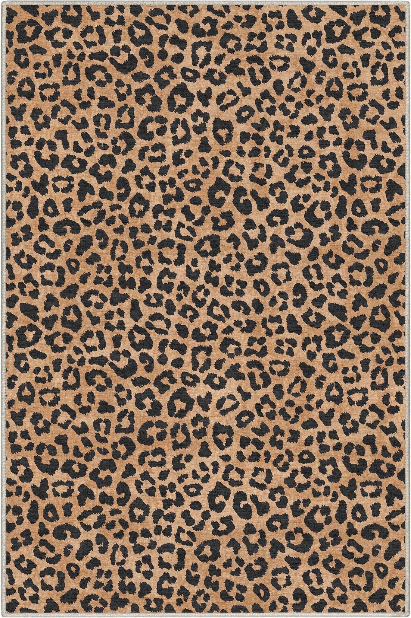Animal Print Leopard Pattern Brown Flat-Weave Rug、mySite、gigharbornorthrealestate