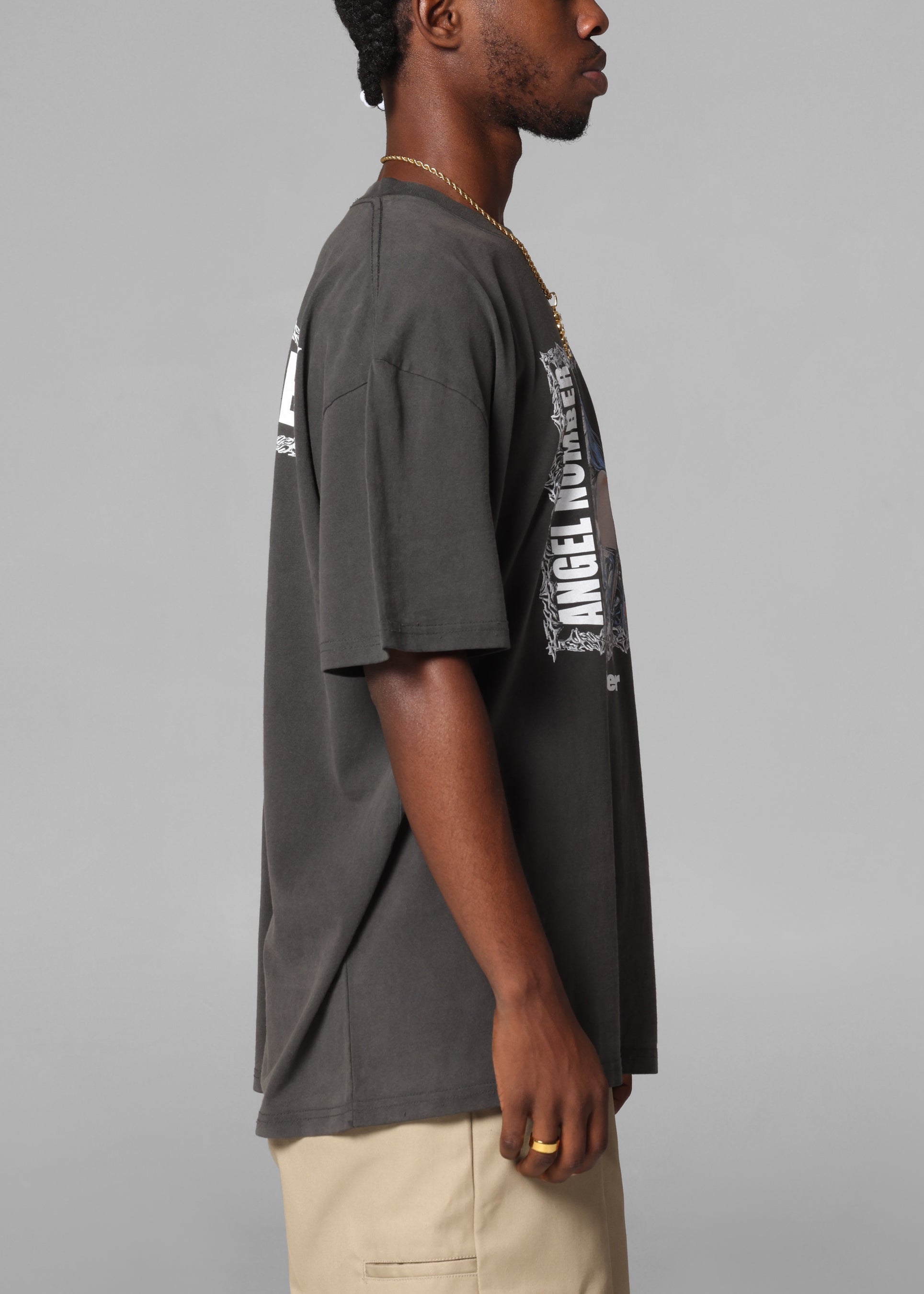 Loiter Angel Number T-Shirt Black Wash、mySite、zt4zffjzw