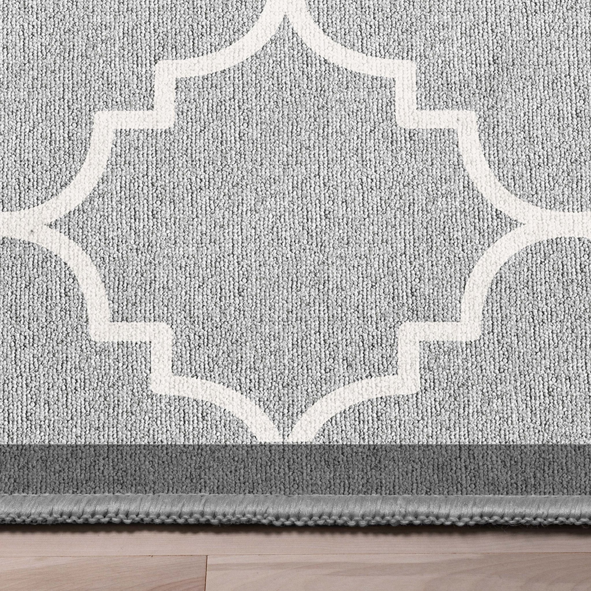 Brooklyn Trellis Grey Custom Size Runner Grey Cotton Backing Choose Your Length Hallway Low Pile Runner Rug、mySite、gigharbornorthrealestate
