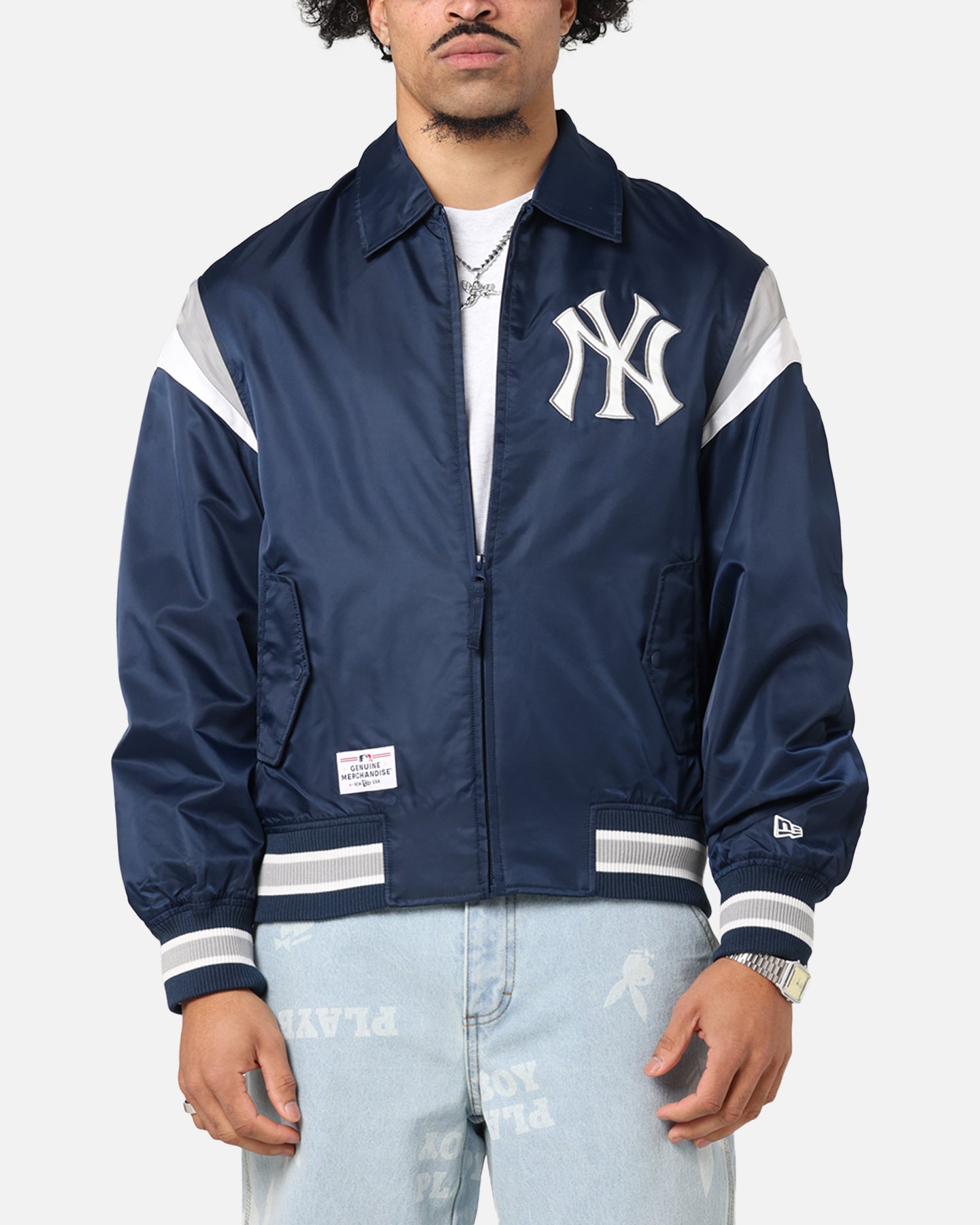 New Era New York Yankees MLB Retro Stadium Jacket Navy、mySite、zt4zffjzw