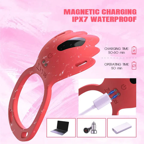 Couples Vibrator Ring with Clitoral Stimulator