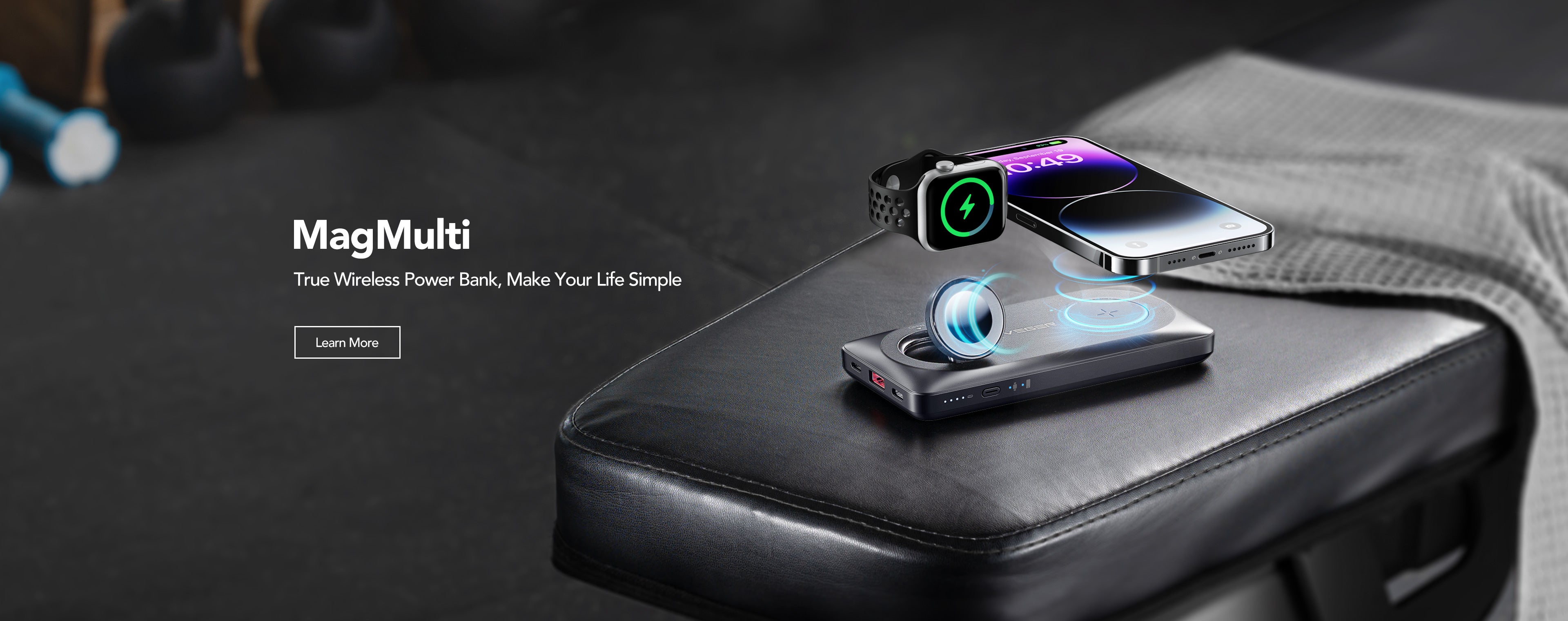 Magnetic 3-in-1 Wireless Portable Charger 10000mAh 22.5W、mySite、fannypackpong