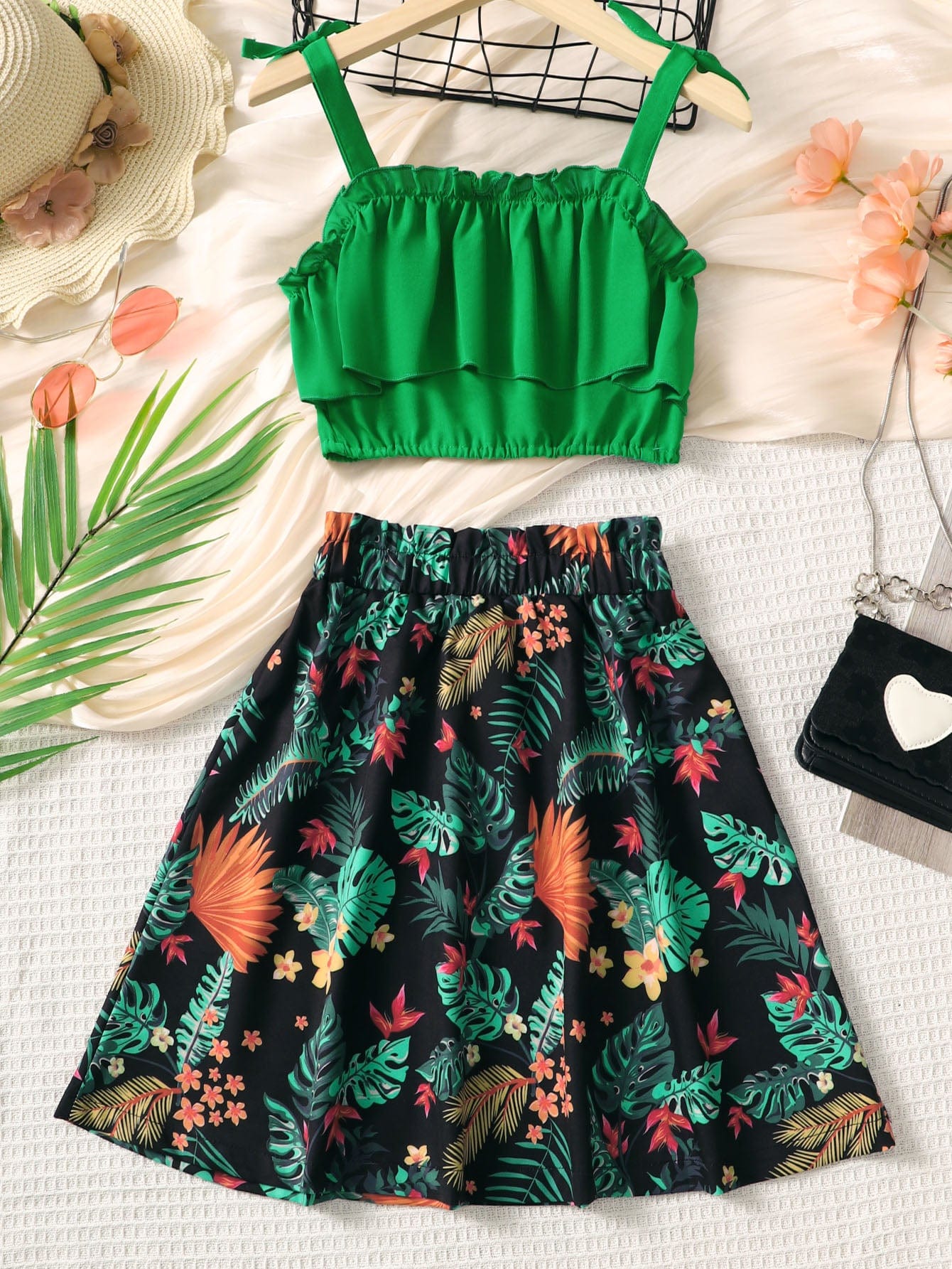 Layered Cami and Floral Skirt Set、mySite、g9winljtr