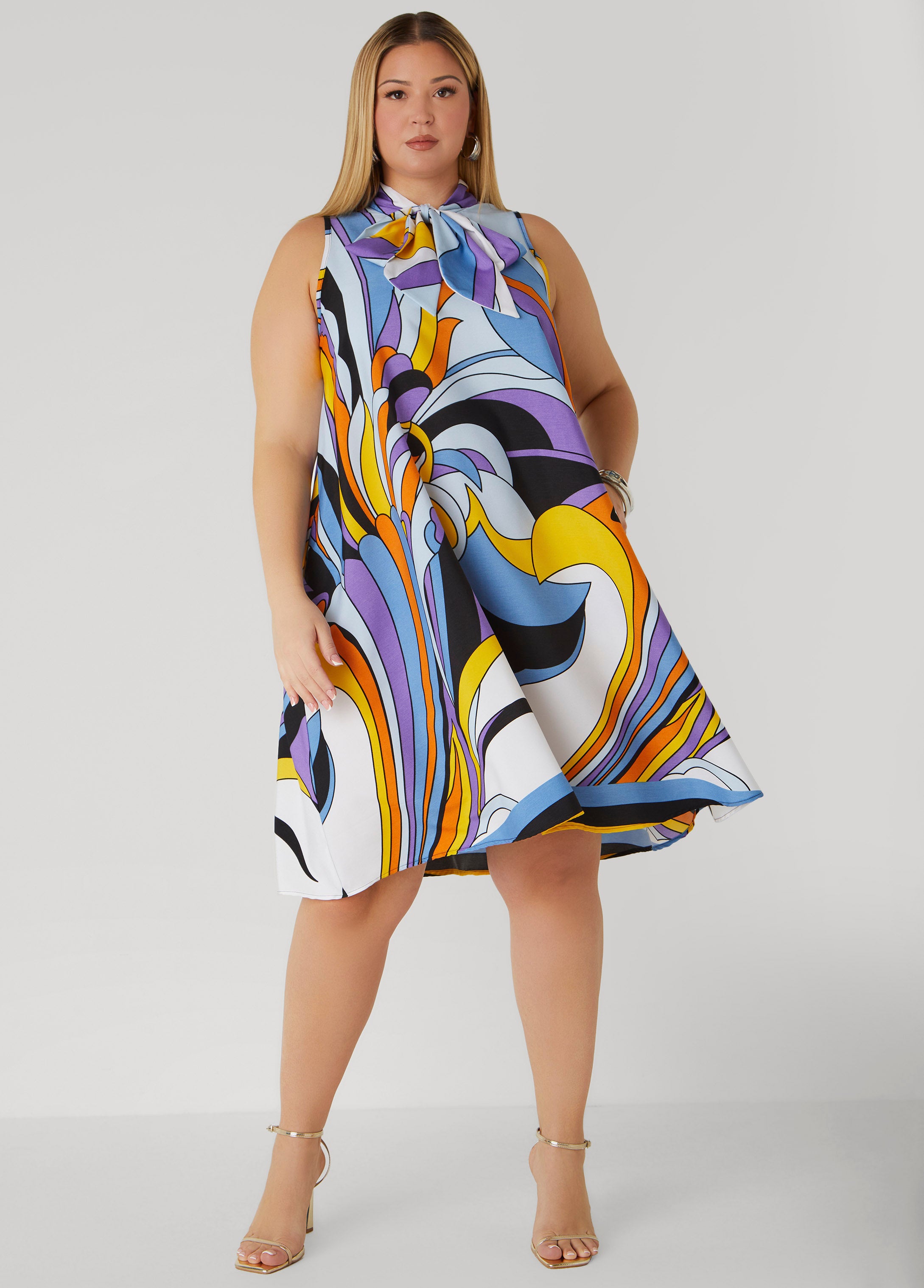 Scarf Print Swing Dress、mySite、bengalsvssteelers