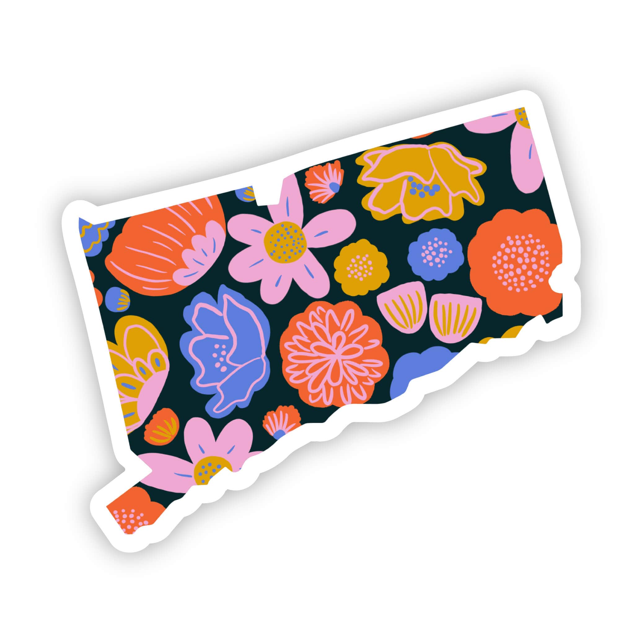  Connecticut Sticker - Colorful Flower、mySite、elrpsem3k