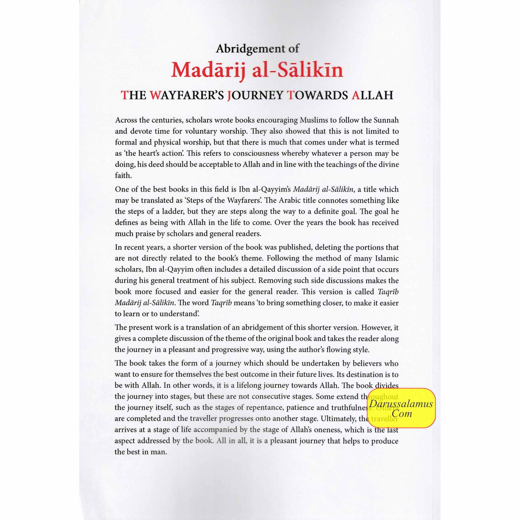 Imam Ibn Qayyim Al-Jawziyyah: The wayfarer’s Journey Towards Allah (Abridgement of Madarij Al-Salikin)、mySite、topwebapps
