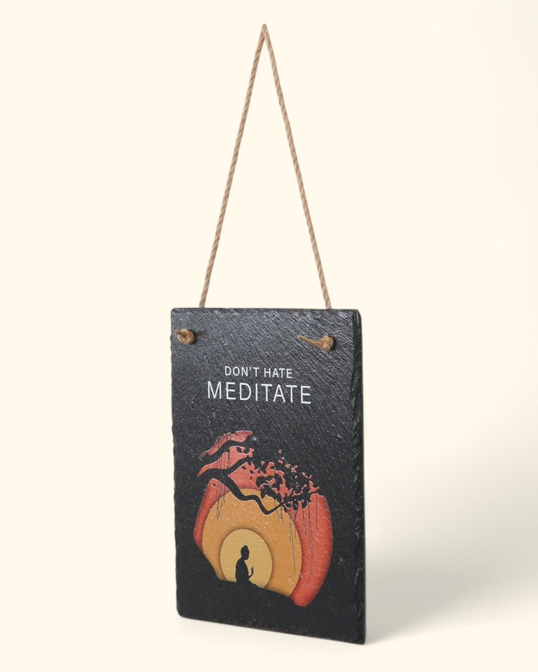 Don't Hate Meditate Bodhi Tree Slate Wall Hanging、mySite、topwebapps