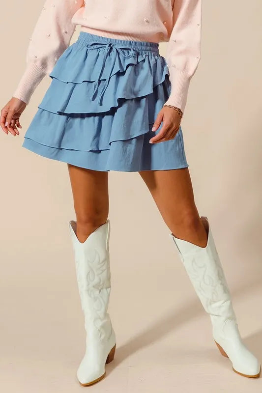  Flirt Factor Ruffle Mini Skirt、mySite、justintrudeaud