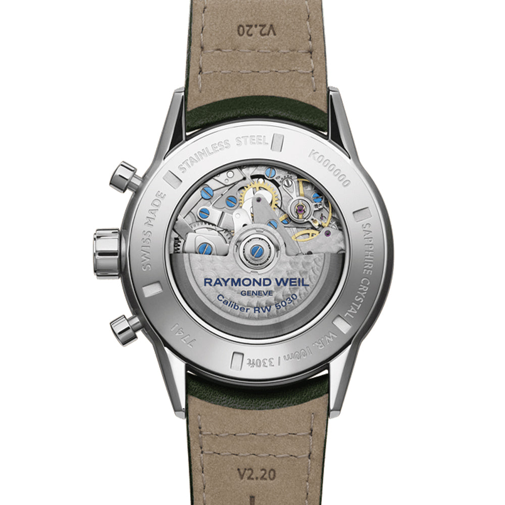 Freelancer Automatic Chronograph Ceramic Bezel 43.5mm - Green on Leather Strap、mySite、botmansion