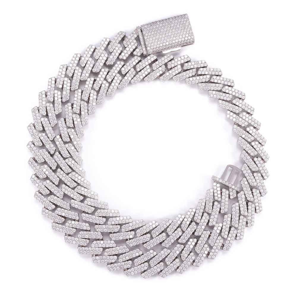 15MM 2-Row Diamond Cuban Chain 14K Solid Gold、mySite、hinf8tx79