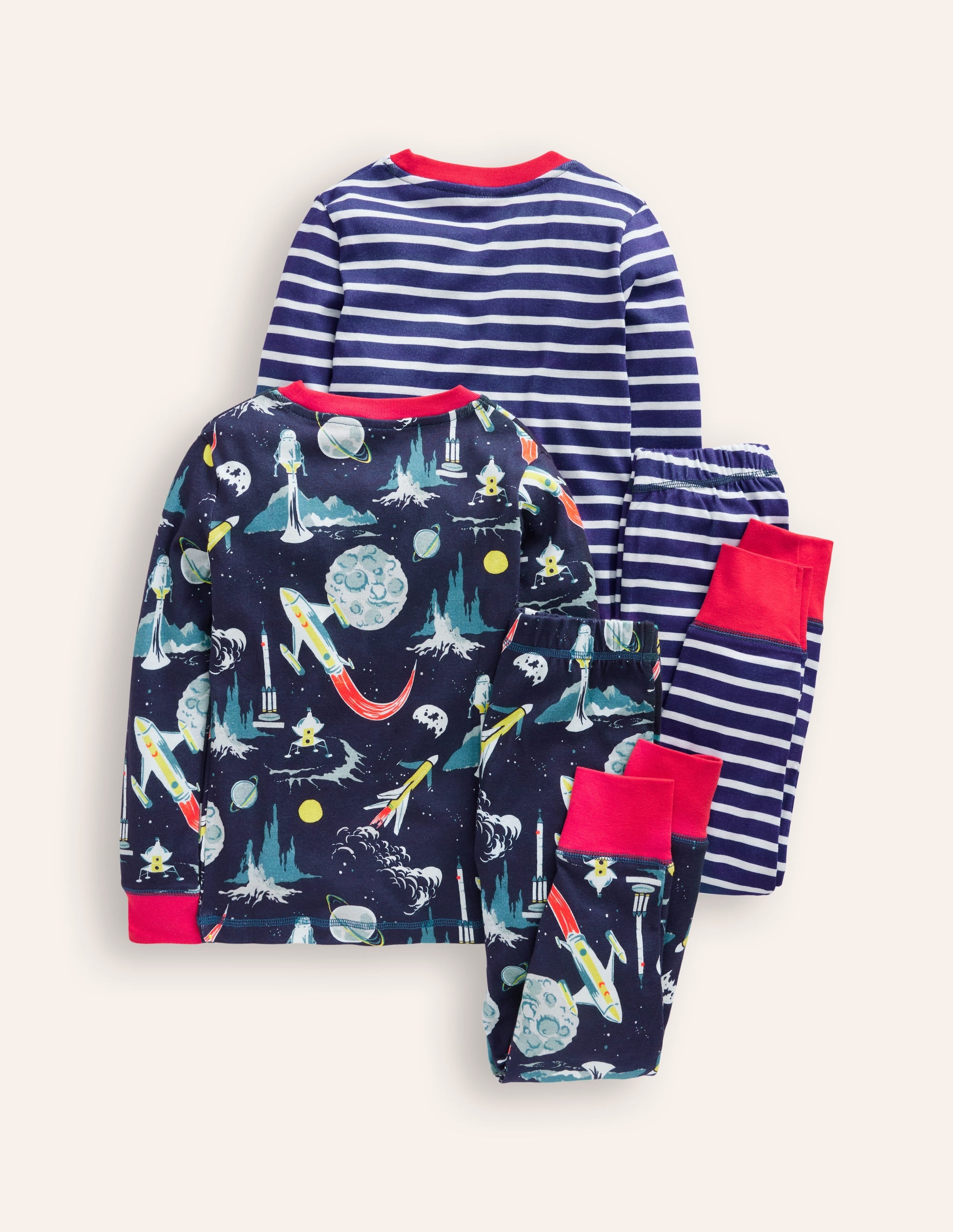  Snug Twin Pack Pyjamas-Grey Space and Navy Stripe、mySite、ashleygrahame