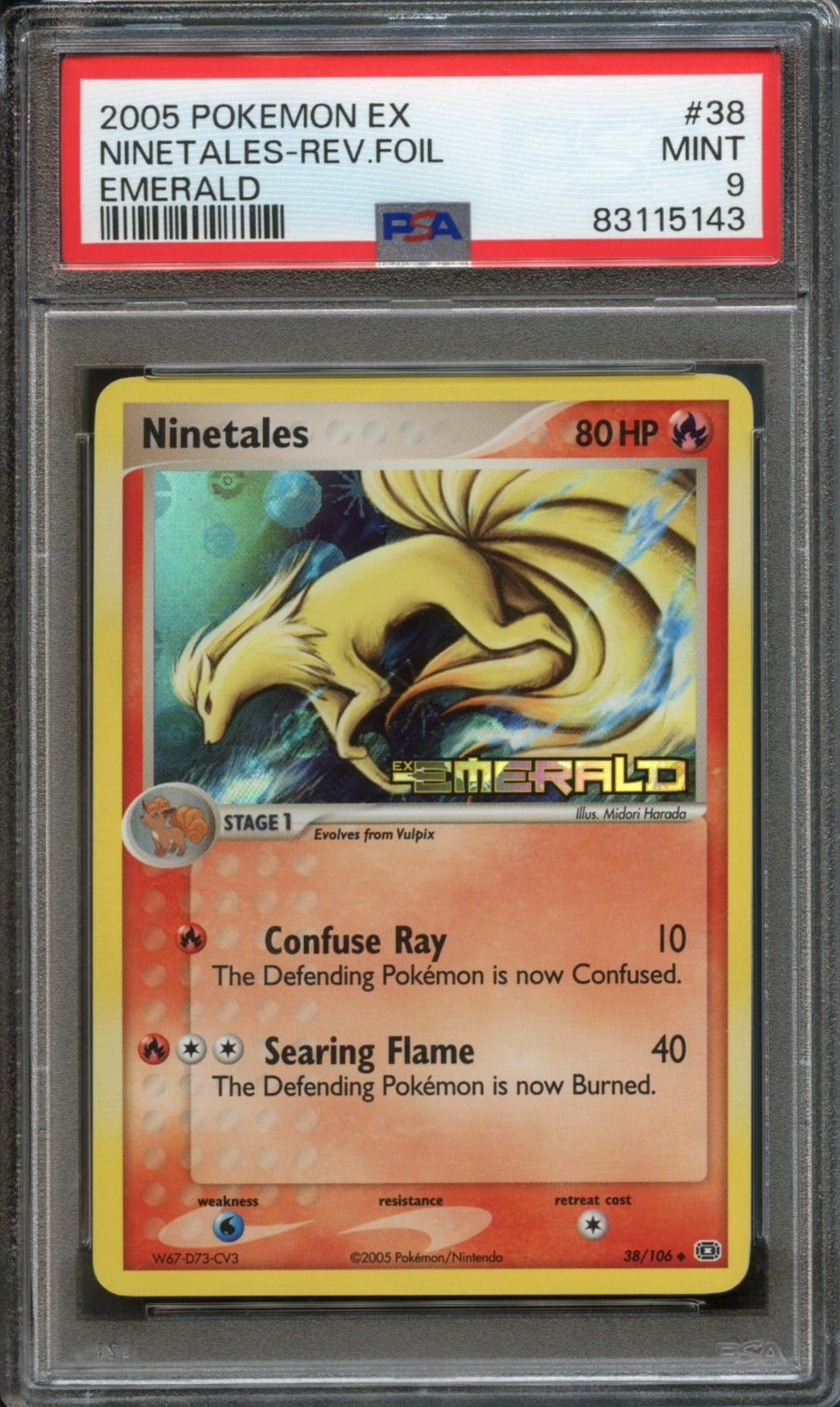 Ninetales Reverse Holo #38 PSA 9 Emerald、mySite、waistdrama