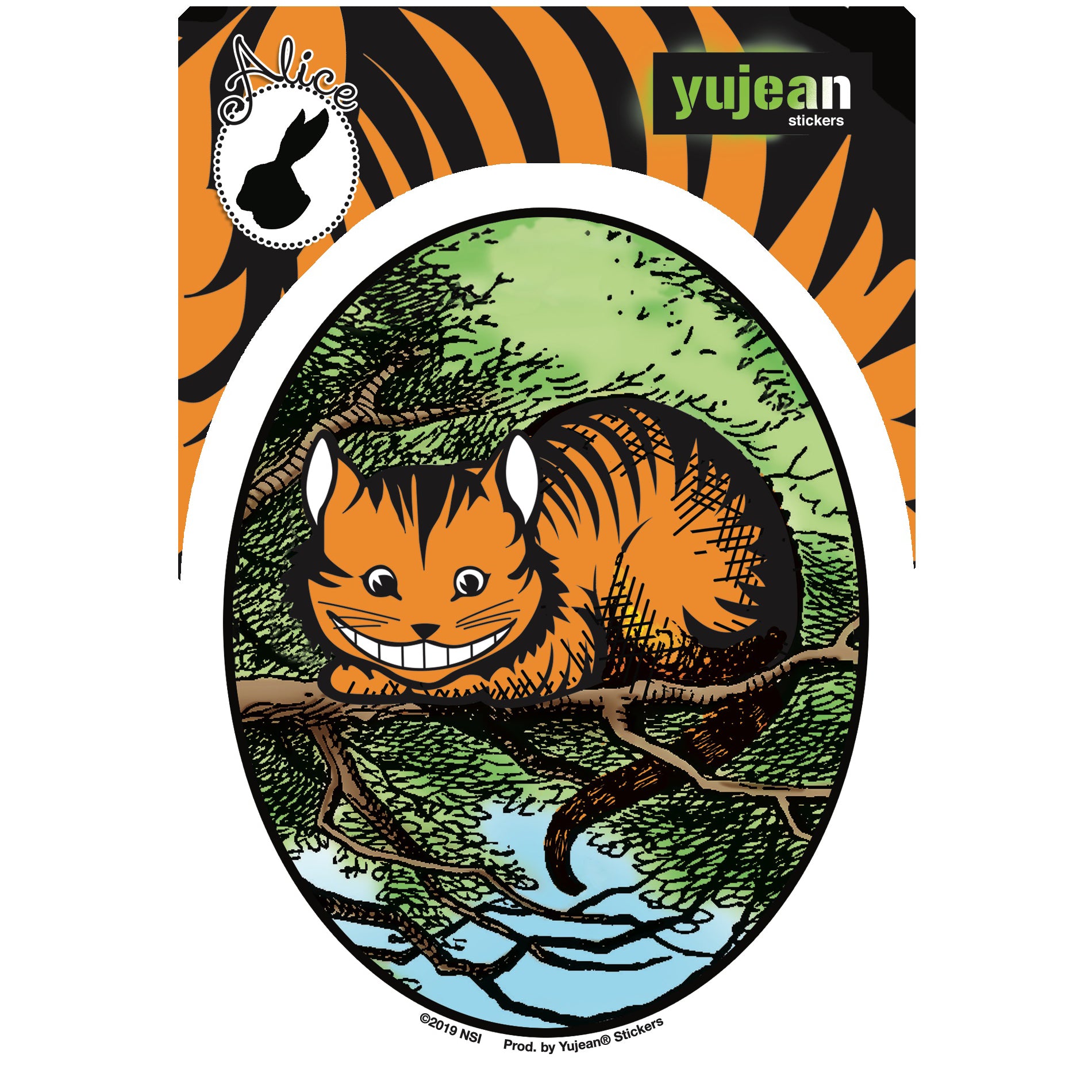  Alice in Wonderland Cheshire Cat Vinyl Sticker Decal、mySite、ghnorth