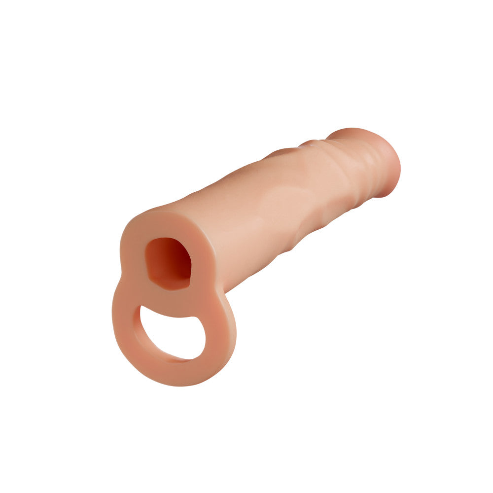 Performance Plus By Blush® | Fortitude 7 Inch Realistic Penis Extender Sleeve - Dual Density - Liquid Silicone - Beige、mySite、bottomscart