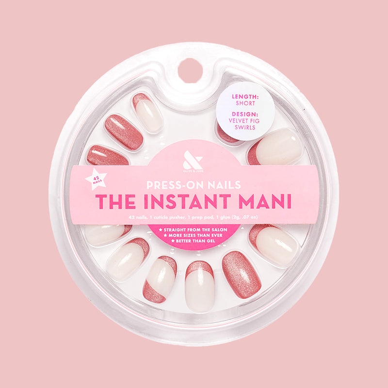 Velvet Swirls Fig Ranch - Press-On | Short | Round、mySite、solidvoid