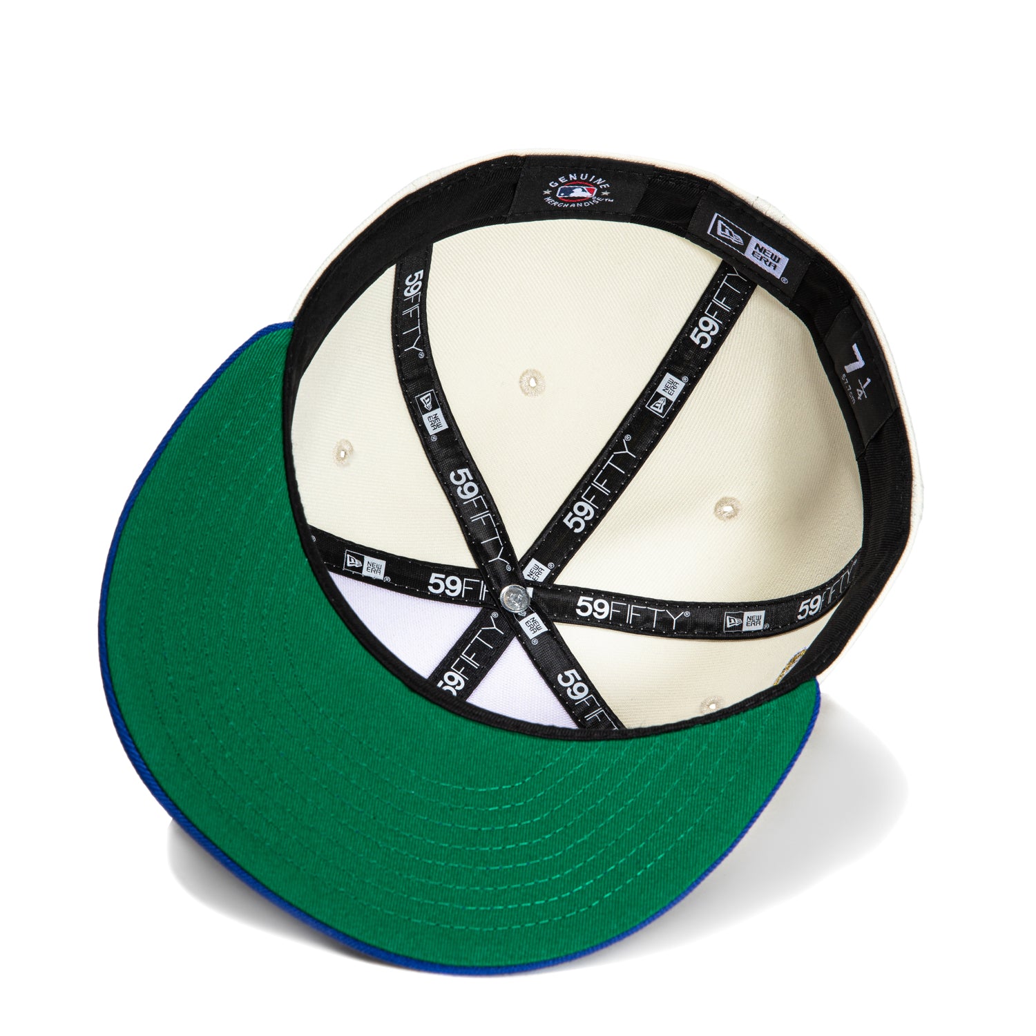 New Era 59Fifty Brooklyn Dodgers 1942 All Star Game Patch Script Hat - White, Royal, Metallic Silver、mySite、vikingsvslions