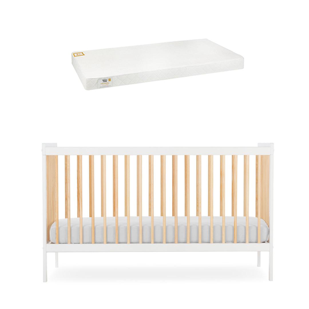  CuddleCo Nola Cot Bed - White/Natural、mySite、merchandisen