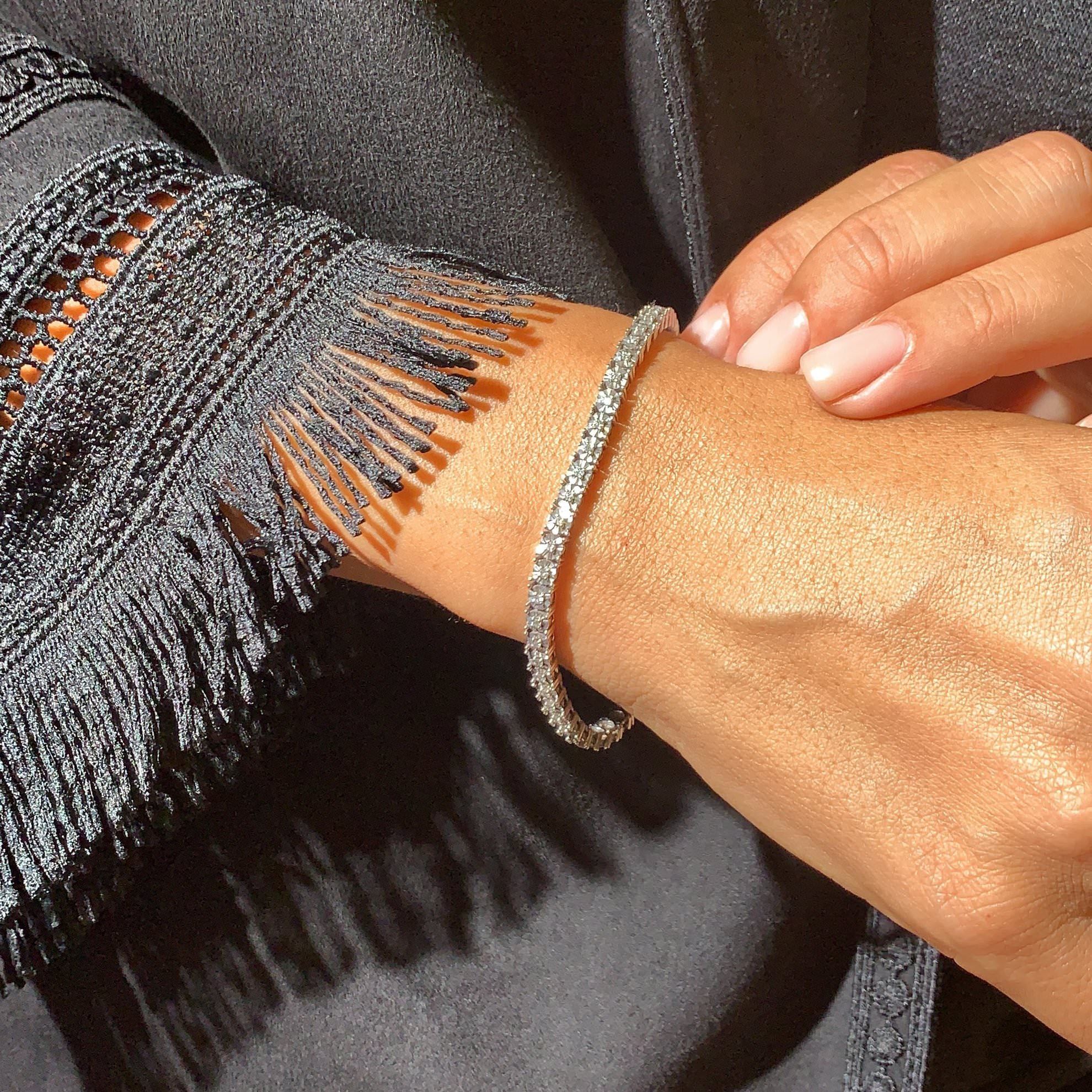 Ingrid Tennis Diamond Bracelet (0.75 Carat) -14K White Gold、mySite、hinf8tx79